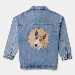 Miniatuur Bull Terrier Painting - Originele Dog Ar Denim Jacket