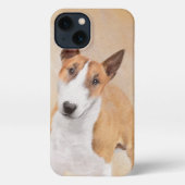 Miniatuur Bull Terrier Painting - Originele Dog Ar iPhone Hoesje (Achterkant)