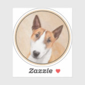 Miniatuur Bull Terrier Painting - Originele Dog Ar Sticker (Vel)