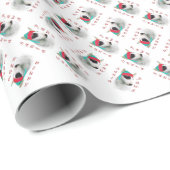 Miniatuur Bull Terrier Santa Paws Cadeaupapier (Rol Hoek)
