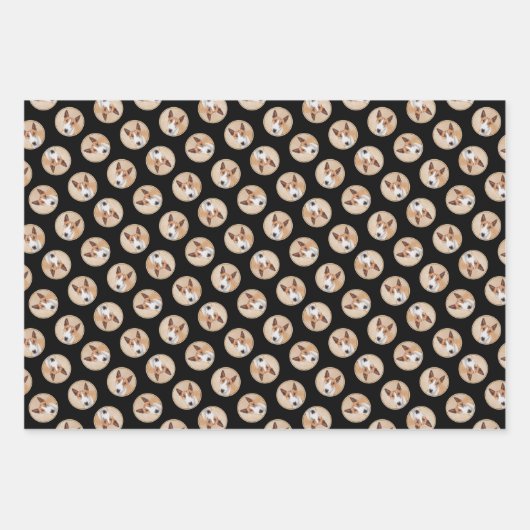 Miniatuur Bull Terrier Schilderen Originele Hond A Inpakpapier Vel (Voorkant 3)