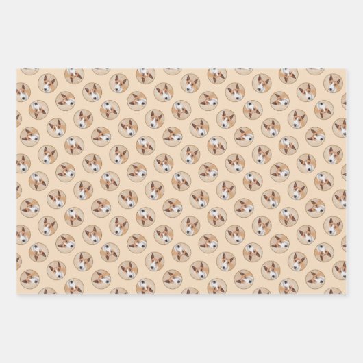 Miniatuur Bull Terrier Schilderen Originele Hond A Inpakpapier Vel (Voorkant)