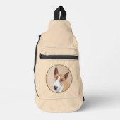 Miniatuur Bull Terrier Schilderen Originele Hond A Sling Bag (Voorkant)