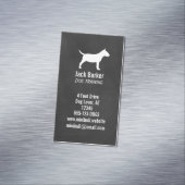 Miniatuur Bull Terrier Silhouet Chalkboard Stijl Magnetisch Visitekaartje (Voorbeeld)