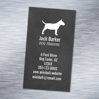 Miniatuur Bull Terrier Silhouet Chalkboard Stijl
