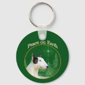 Miniatuur Bull Terrier Vrede Sleutelhanger (Achterkant)