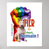 Miniatuur Bullterrier hond Poster (Voorkant)