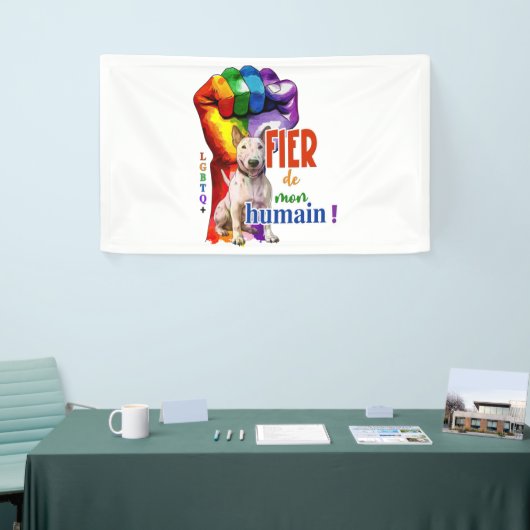 Miniatuur Bullterrier hond Spandoek (Beurs)