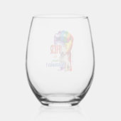 Miniatuur Bullterrier hond Wijnglas Zonder Voet (Achterkant)