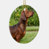 Miniatuur Dachshund met gladde haren Keramisch Ornament (Rechts)