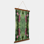 Miniatuur dennenappels Close-up Abstract Patroon   Hangend Wandkleed (Gebogen)