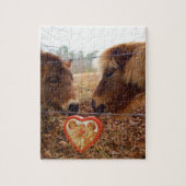 Miniatuur Donkey & Horse Valentijn Heart Legpuzzel (Verticaal)