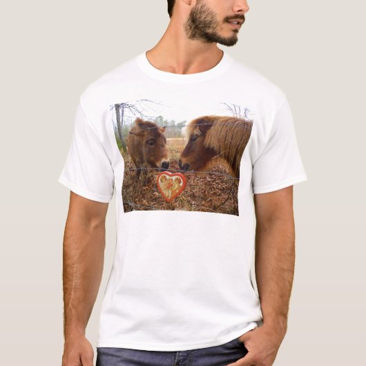 Miniatuur Donkey & Horse Valentijn Heart T-shirt (Voorkant)