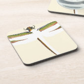 Miniatuur Dragonfly op witte achtergrond Drankjes Onderzetter (Linkerzijde)