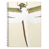 Miniatuur Dragonfly op witte achtergrond Notitieboek (Voorkant)