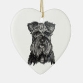 Miniatuur Duitse Schnauzer Keramisch Ornament (Rechts)