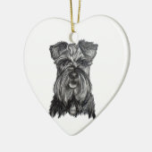 Miniatuur Duitse Schnauzer Keramisch Ornament (Links)