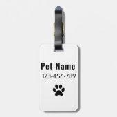 Miniatuur Engels Cream Golden Retriever | Bagagelabel (Achterkant verticaal)