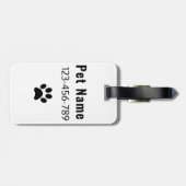 Miniatuur Engels Cream Golden Retriever | Bagagelabel (Achterkant horizontaal)