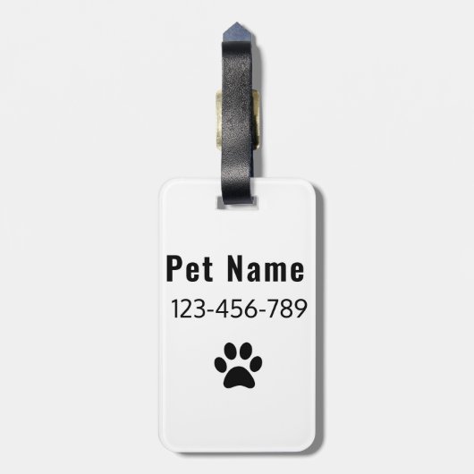 Miniatuur Engelse Crème Golden Retriever | Bagagelabel (Achterkant verticaal)