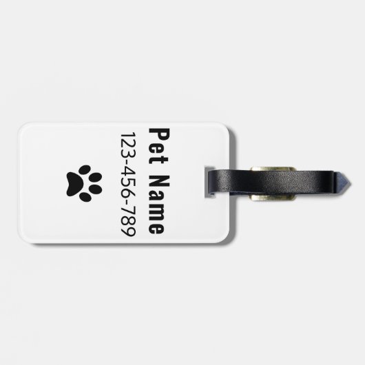 Miniatuur Engelse Crème Golden Retriever | Bagagelabel (Achterkant horizontaal)