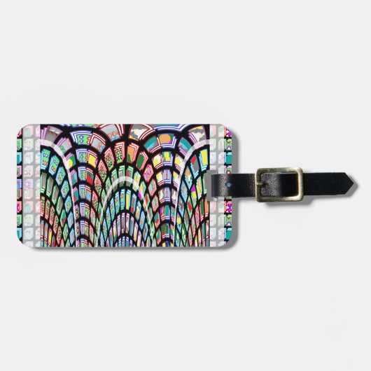 Miniatuur FineArt Abstract golfpatroon op cadeaus Bagagelabel (Voorkant horizontaal)