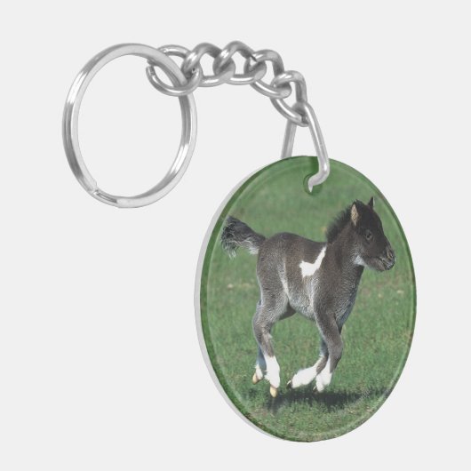 Miniatuur Foal Running Sleutelhanger (Voorkant Links)