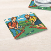 Miniatuur Golf College Studenten Onderzetter Set (Schuin)