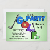 Miniatuur Golf Party Kaart (Voorkant)