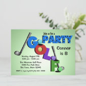 Miniatuur Golf Party Kaart (Staand voorkant)