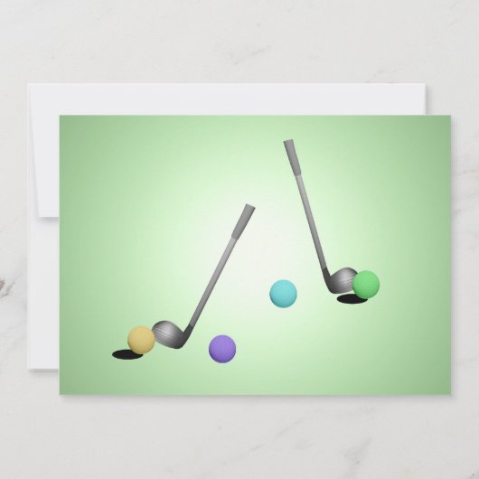 Miniatuur Golf Party Kaart (Achterkant)