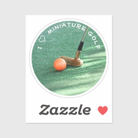 Miniatuur Golf Sticker (Vel)