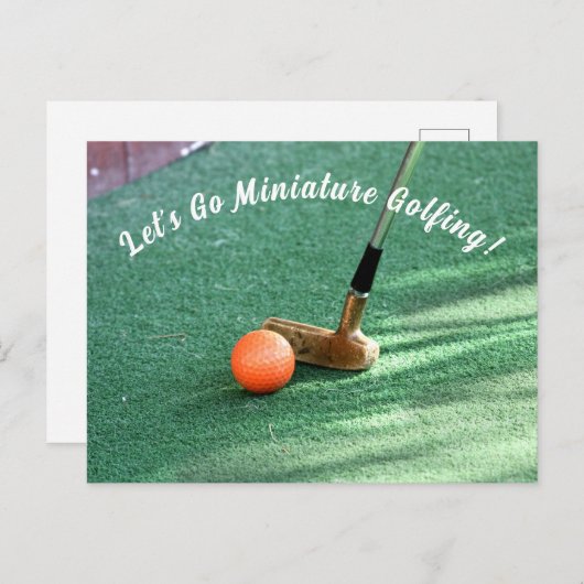 Miniatuur Golfdag Briefkaart (Voorkant / Achterkant)