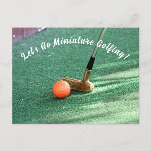 Miniatuur Golfdag Briefkaart (Voorkant)