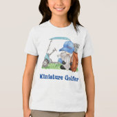 Miniatuur Golfer Tri-Blend Shirt (Voorkant)