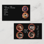 MINIATUUR HOND PORTRETTEN MONOGRAM Dierenarts Visitekaartje (Voorkant / Achterkant)