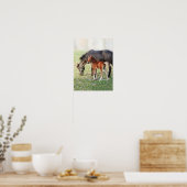 Miniatuur Horse Foal - Gepersonaliseerd Colt & Fil Poster (Keuken)
