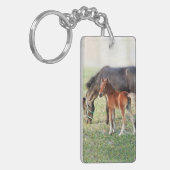 Miniatuur Horse Foal - Gepersonaliseerd Colt & Fil Sleutelhanger (Voorkant Links)