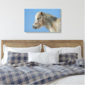 Miniatuur Horse Headshot Canvas Afdruk (Insitu (Slaapkamer))