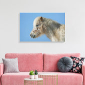Miniatuur Horse Headshot Canvas Afdruk (Insitu (Woonkamer))