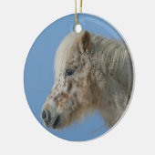 Miniatuur Horse Headshot Keramisch Ornament (Links)