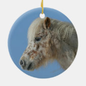Miniatuur Horse Headshot Keramisch Ornament (Achterkant)