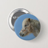 Miniatuur Horse Headshot Ronde Button 5,7 Cm (Voorkant /achterkant)