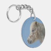 Miniatuur Horse Headshot Sleutelhanger (Voorkant Links)