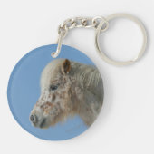 Miniatuur Horse Headshot Sleutelhanger (Achterkant)