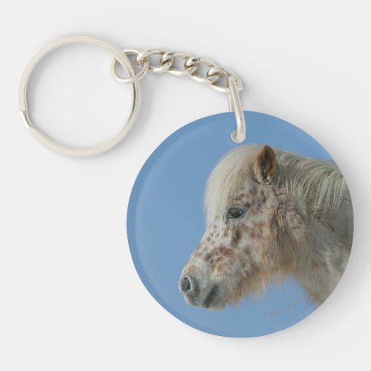Miniatuur Horse Headshot Sleutelhanger (Voorkant)