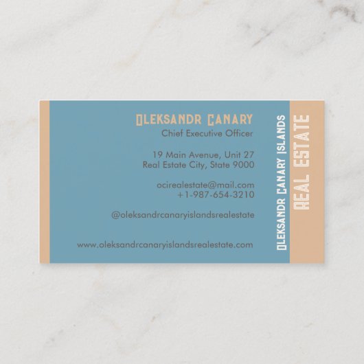 Miniatuur Huis, Sleutels en Document Onroerend goe Visitekaartje (Achterkant)