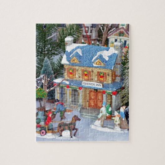 Miniatuur kerstdorp legpuzzel (Verticaal)
