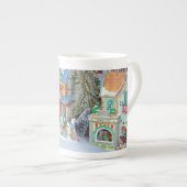 Miniatuur kerstdorp porselein kop (Voorkant rechts)