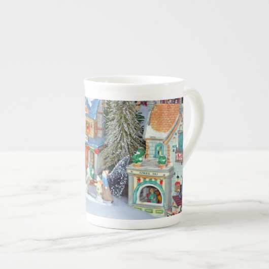 Miniatuur kerstdorp porselein kop (Voorkant rechts)